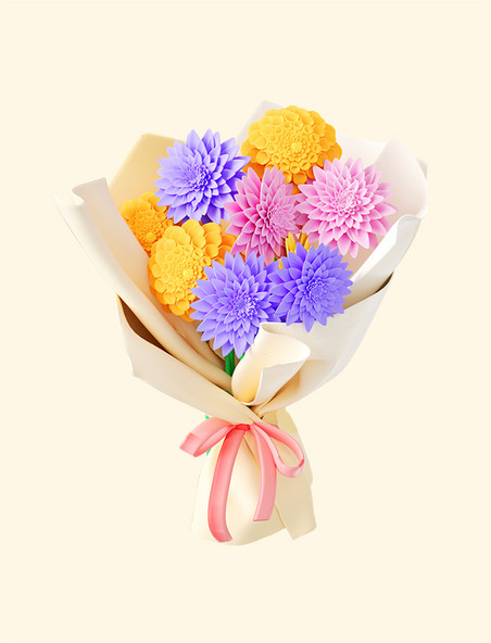 3d立体绣球花束教师节妇女节母亲节送花