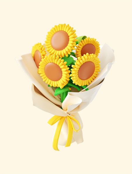 3d立体向日葵花束教师节妇女节母亲节送花