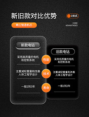 五金通用电钻黑色新旧款对比优势电器家电详情页标签