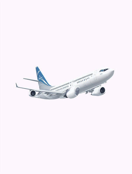手绘航空飞机旅游交通工具