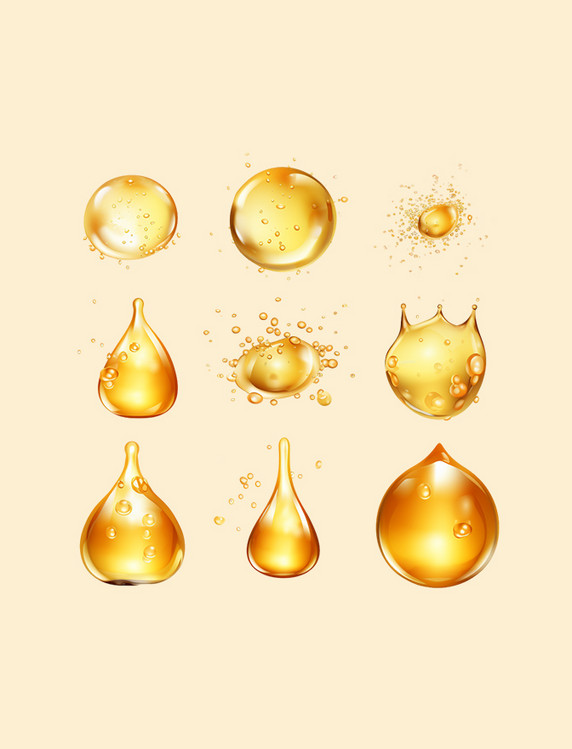 金色油滴或蜂蜜