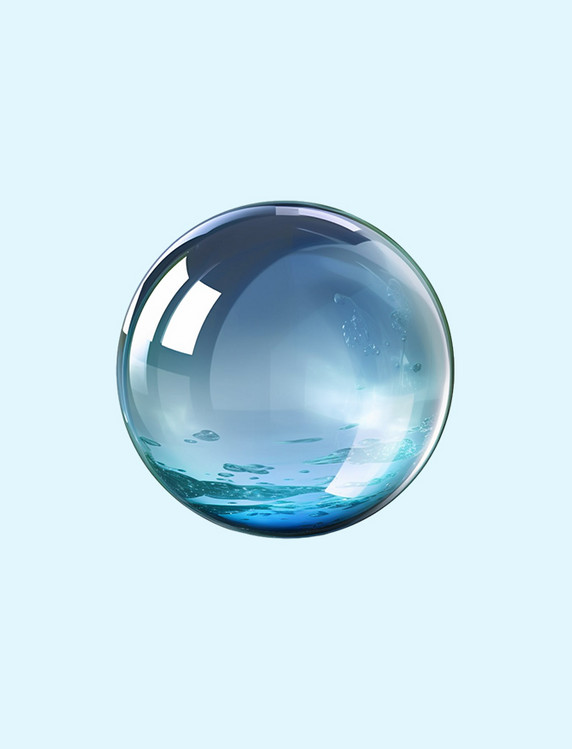 3d光泽透明水晶球