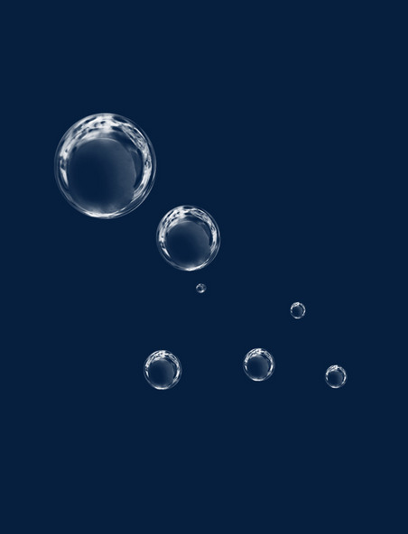 白色透明泡泡漂浮素材