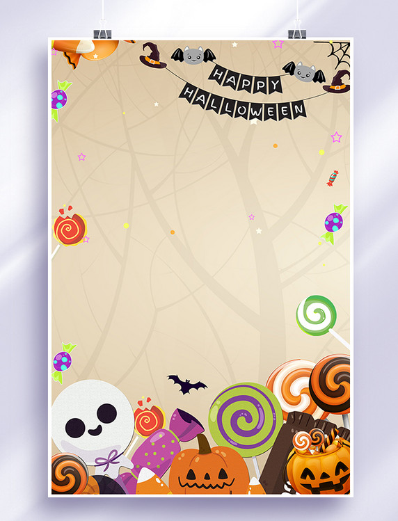万圣节店家促销宣传活动背景