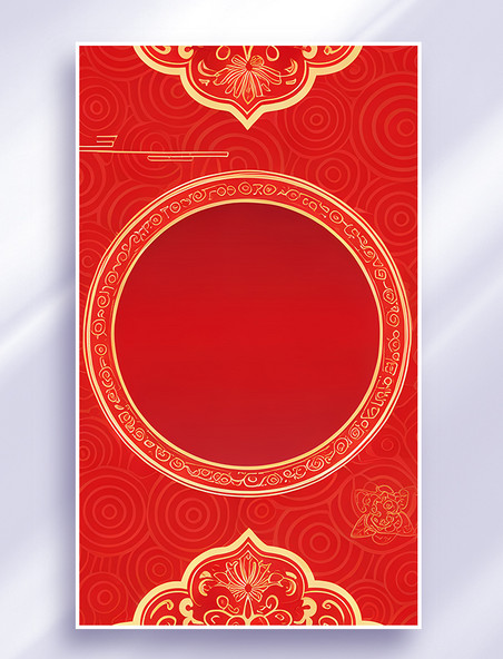 龙年中国风红色喜庆新年通用底纹通用背景3