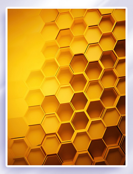 创意黄色蜂窝图案抽象背景蜂巢