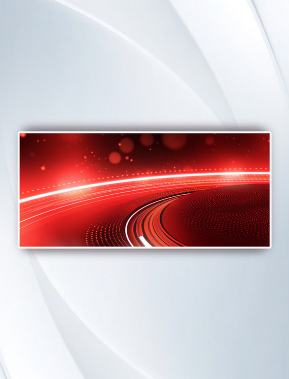 红色科技感光效圆盘背景年会抽象