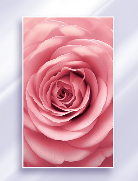 特写绽放的粉色玫瑰花唯美护肤品电商摄影背景