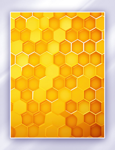 黄色蜂窝图案抽象三维背景