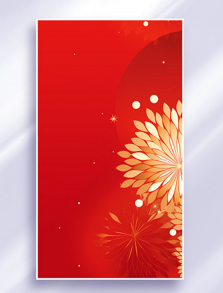 2024年新年喜庆红金中式花纹底纹背景元旦双旦圣诞节圣诞