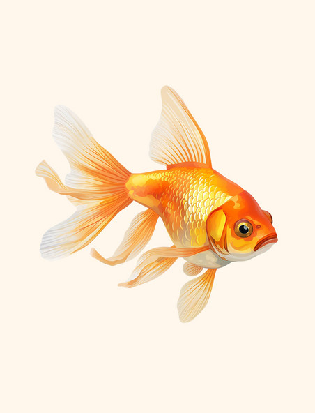 金鱼真实动物元素立体免扣素材图案