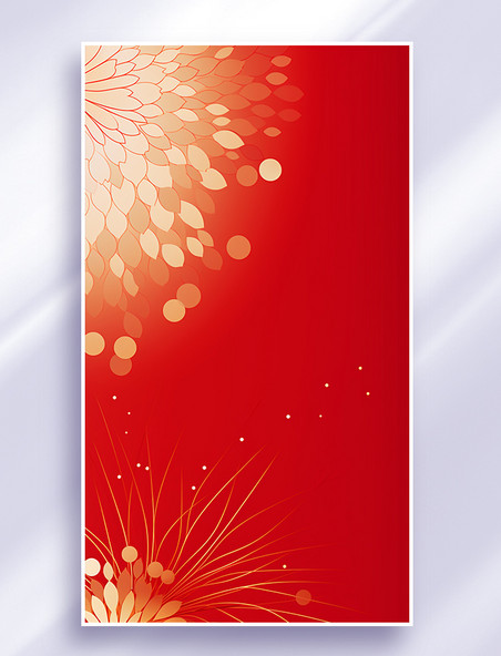 2024年新年喜庆红金中式花纹底纹背景元旦双旦圣诞节圣诞
