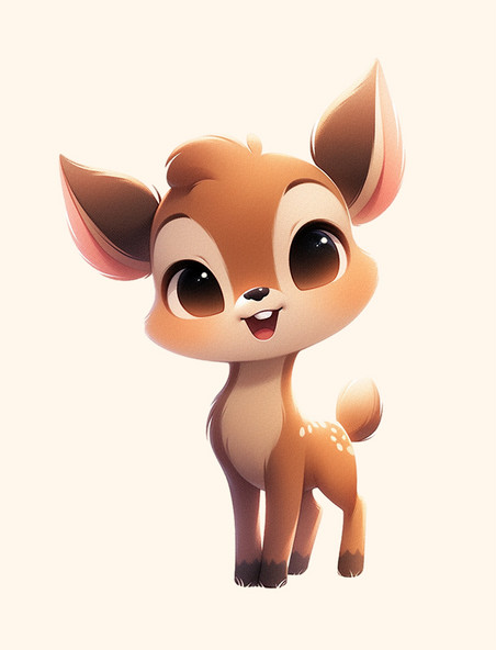 3DC4D立体可爱小鹿动物