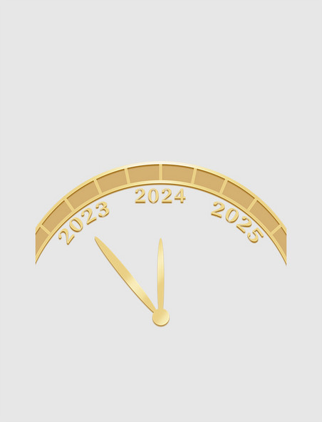 创意2024跨年新年快乐元旦时钟时间