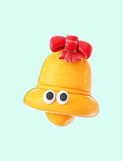 圣诞节气球铃铛3D元素