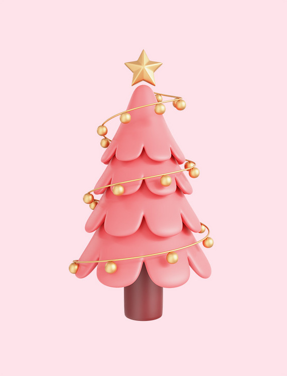 立体圣诞圣诞树3D元素