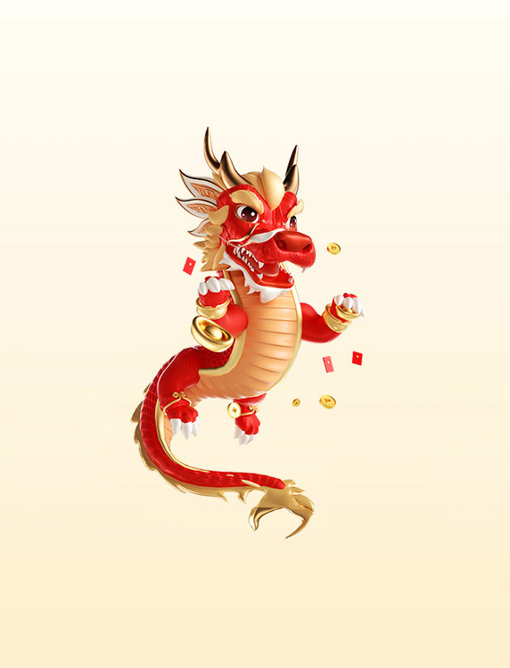 春节3D立体龙形象神兽神龙