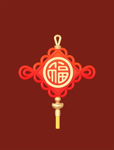 C4D新年装饰中国结春节喜庆元素