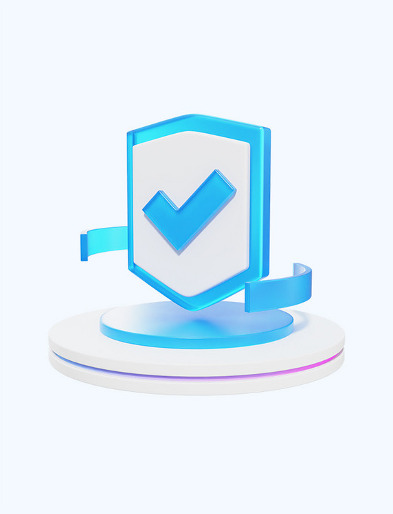 3D立体微粒体医疗安全图标图片保护保障