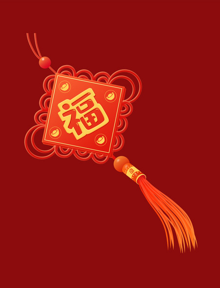 春节立体中国结挂饰元素装饰吊坠