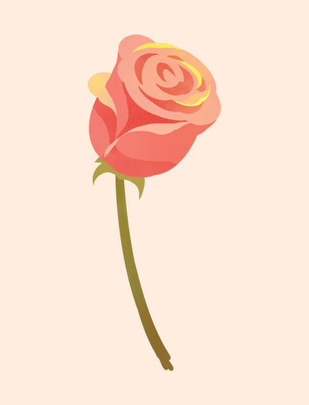 情人节玫瑰花表白恋爱祝福插画元素