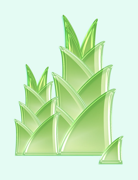 玻璃风春季竹笋竹子PNG素材元素