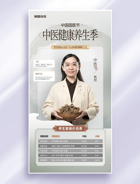 中国风中国国医节中医宣传海报