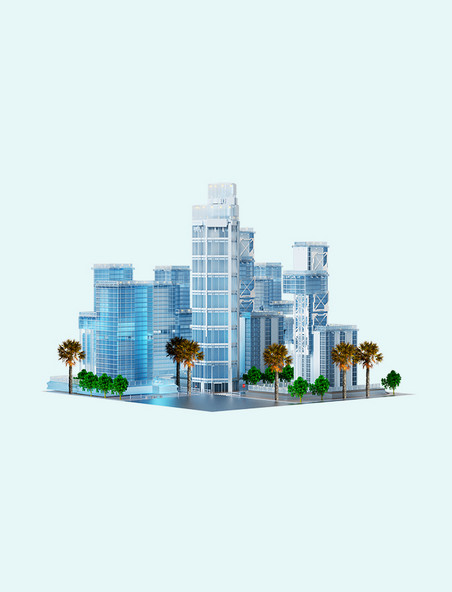 3D立体城市建筑模型