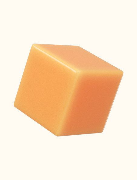 C4D立体橘色方块商务几何装饰免抠元素