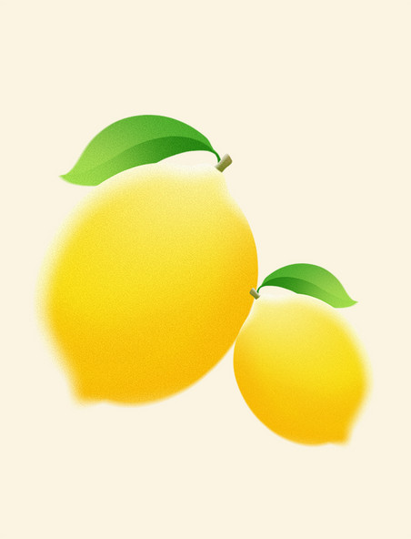 夏天弥散风噪点黄色水果柠檬