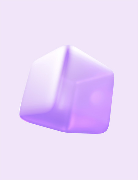 紫色立体简约方块商务几何装饰