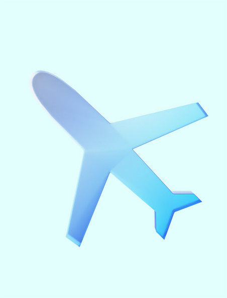 玻璃风旅游飞机交通工具icon