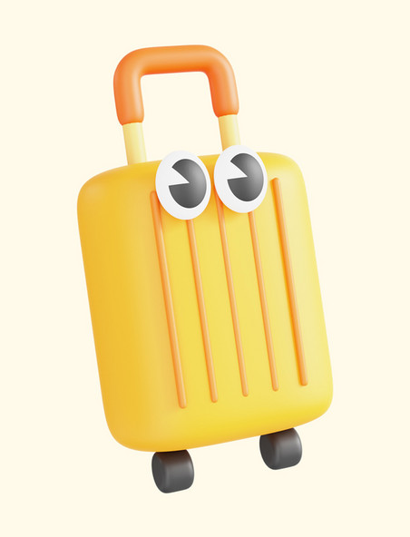 3D立体拟人旅游拉杆箱旅游出行度假旅行行李箱