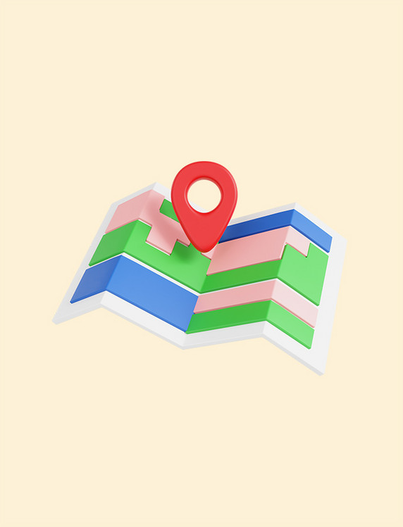 立体境外游旅游地图图标