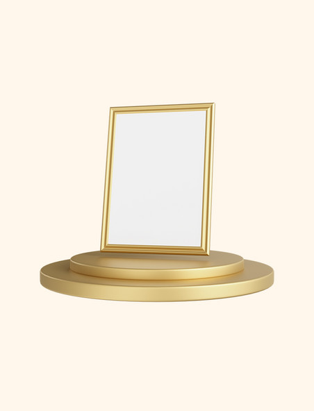 3D立体金色展示台奖框设计边框荣誉颁奖相框