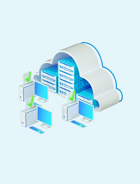 云服务互联网生活服务电脑科技图标元素