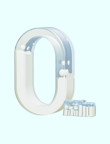3D立体电商设计0添加食物饮料健康饮食玻璃牛奶元素