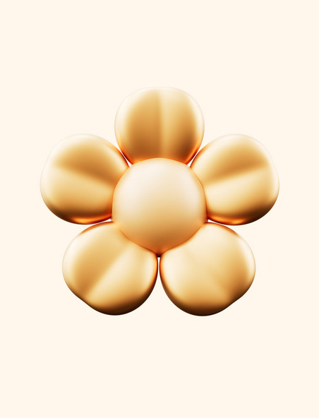 3D酸性金属花朵C4D立体元素