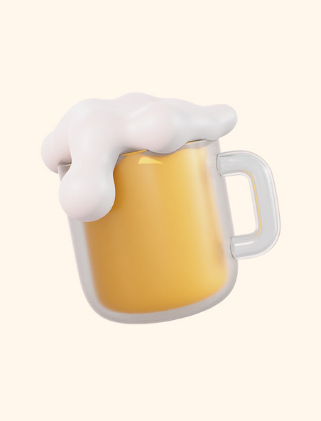3D立体夏日啤酒美食饮品元素