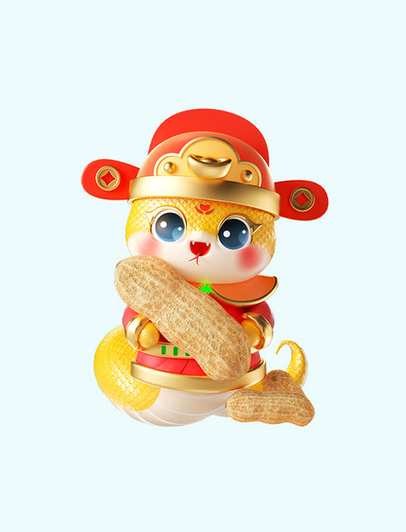 3D立体蛇年可爱蛇春节新年形象