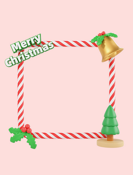 立体圣诞圣诞树边框