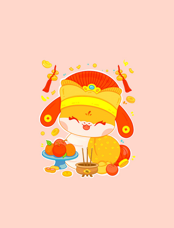 2025蛇年春节喜庆祝福蛇年大吉正月初四迎灶神