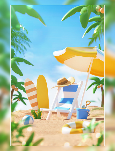 夏季3D场景