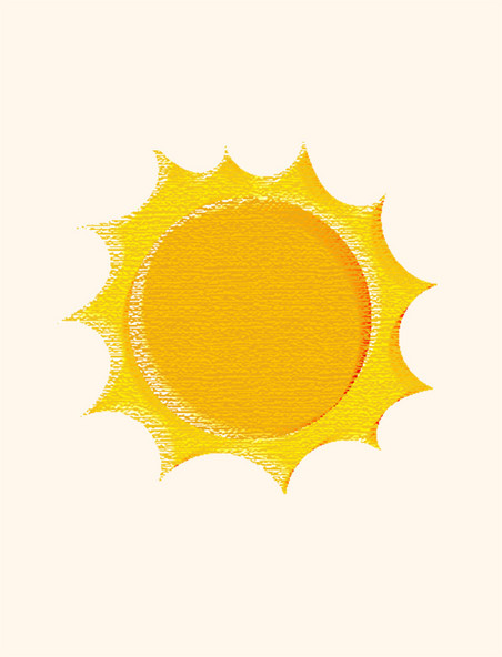 卡通金色太阳阳光装饰免扣元素