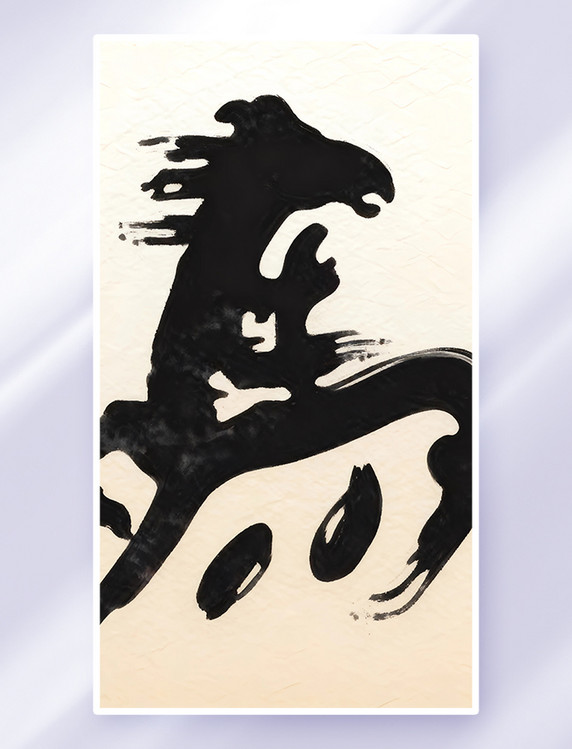 简约新年2026年马年背景