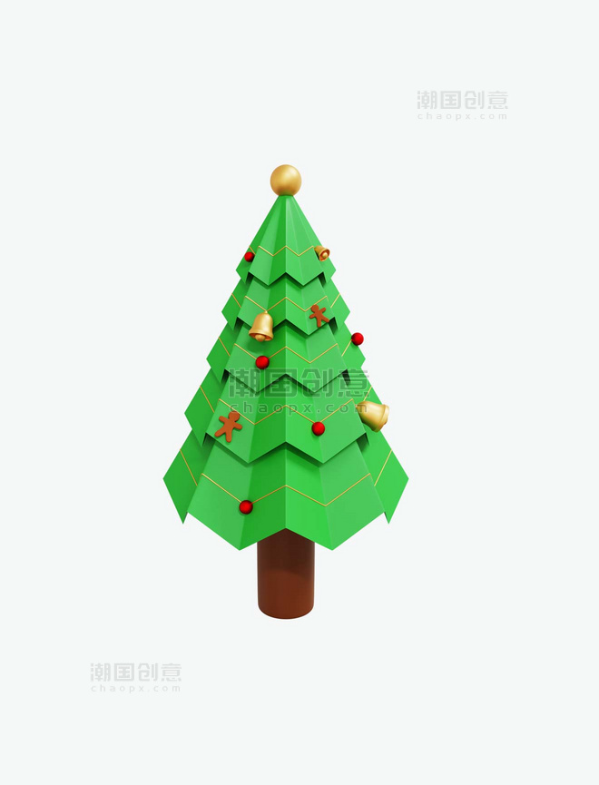 圣诞3DC4D立体圣诞树