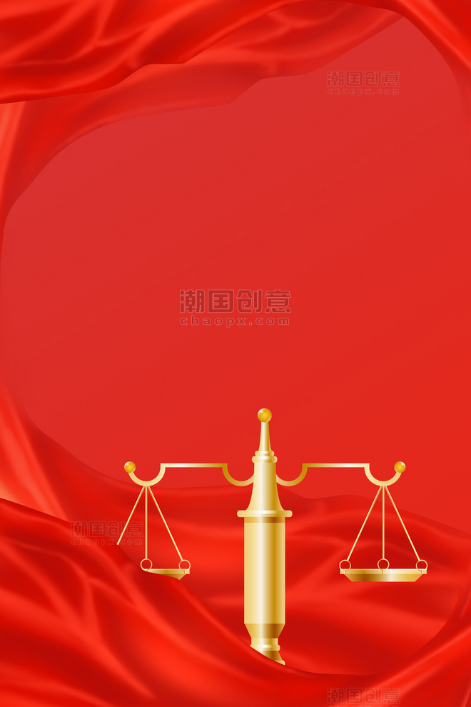 红绸法律带红色背景