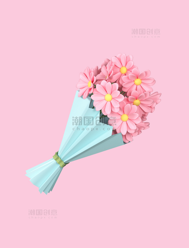 520情人节粉色红色蓝色花束母亲节鲜花