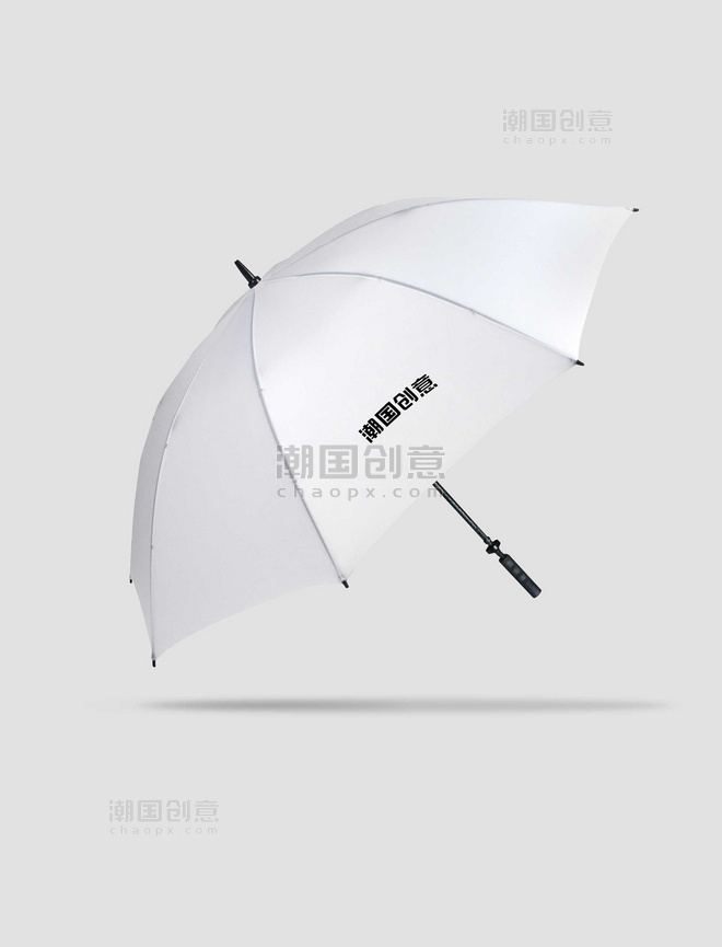 雨伞素材模板伞白色简约风格 logo样机