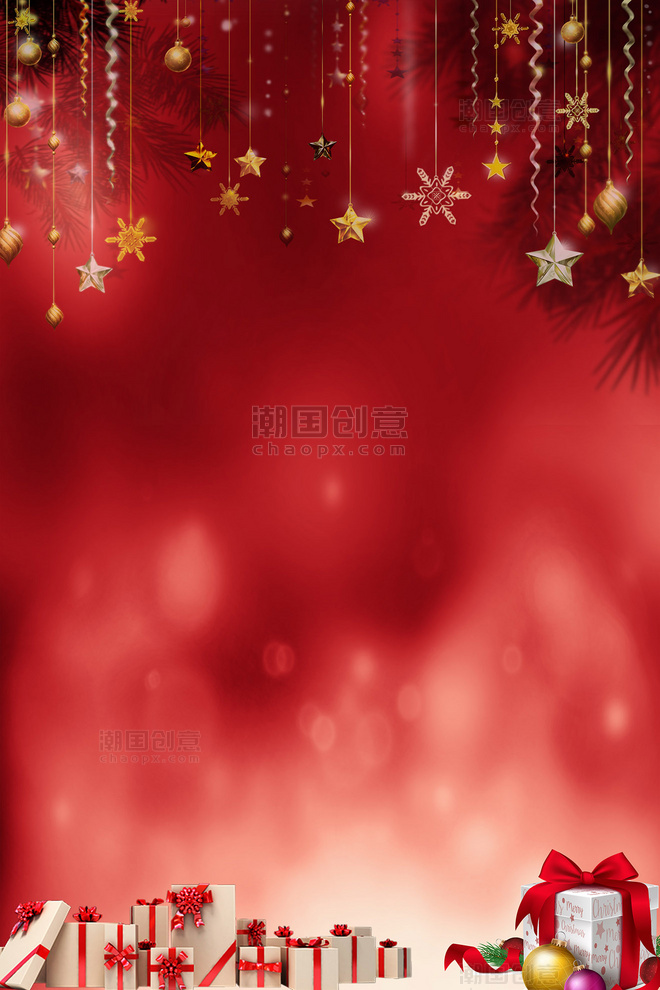 圣诞圣诞节暗红色主题背景素材